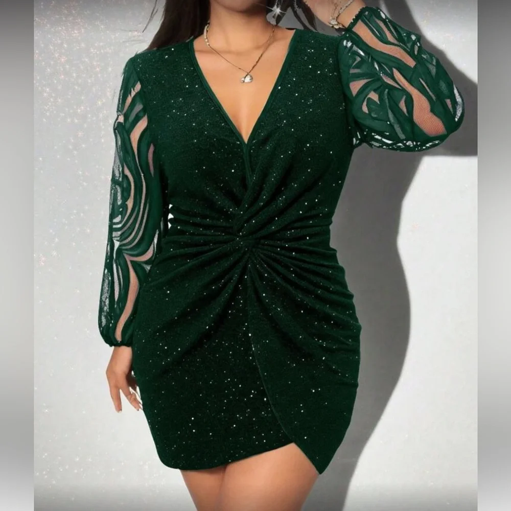 Elegant Green Evening Dress